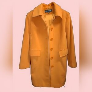 EUC Ellen Tracy Vibrant Orange Pea  Coat